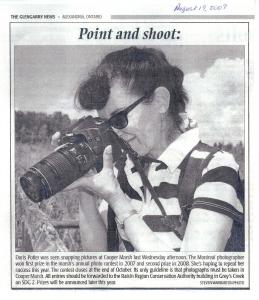Photographer Doris Potter In The Glengarry News